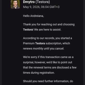 Testora Scam And Unresponsive Support
