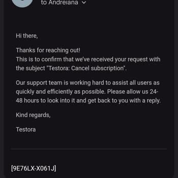 Testora Scam And Unresponsive Support