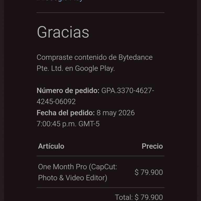 CapCut Pro no se activa tras pago de suscripción, solicito revisión