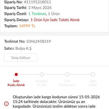 Teslim Edilmeyen Televizyon İçin 14.999 TL İade Talebi