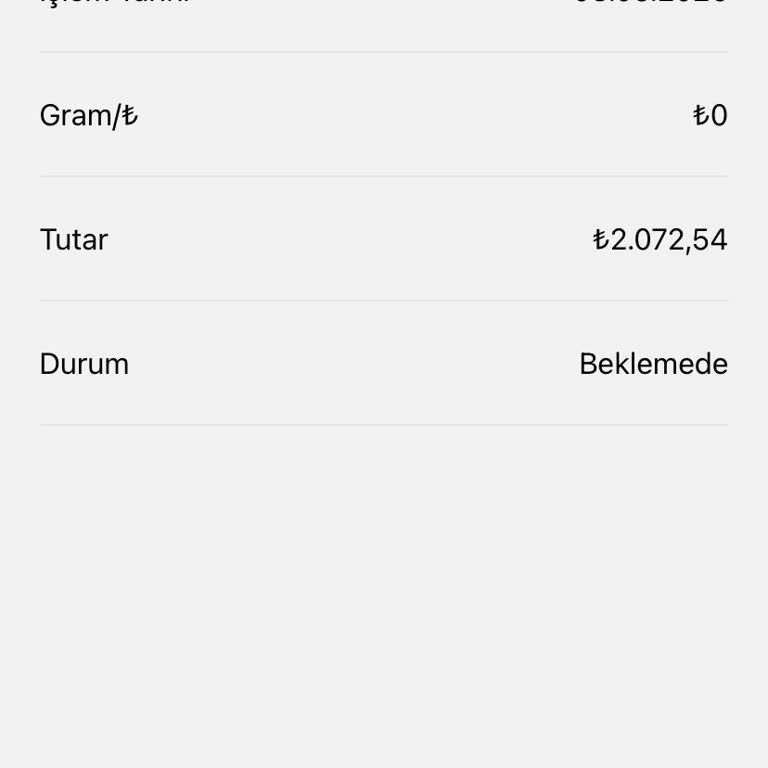 Altın Satışımın Tutarı Yansımadı Ve Bakiye Sıfırlandı