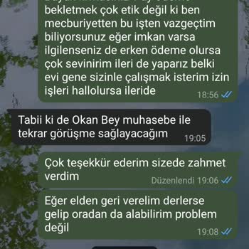 Çelik Yapım Merkezi Peşinatımın Ödenmemesi