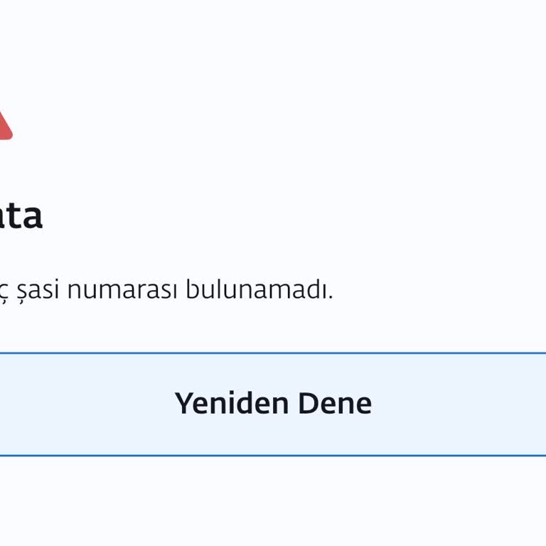 Trumore Uygulamasında Şasi Numarası Bulunamadı Hatası