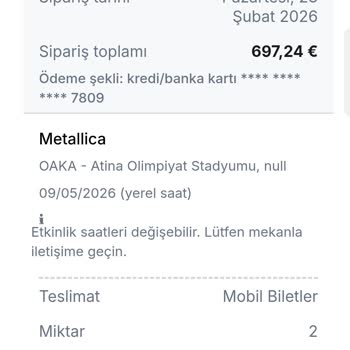 Viagogo’da Metallica Atina Biletleri İçin Aşırı Ücret ve Şeffaflık Eksikliği
