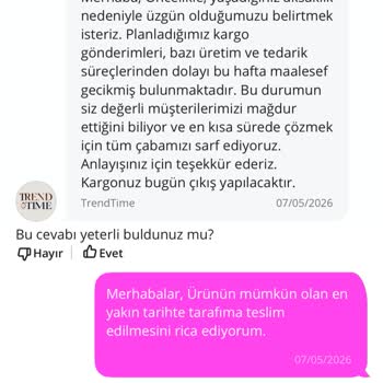 208573137337 Numaralı Siparişte Teslimat Gecikmesi Ve Sürekli Oyalama