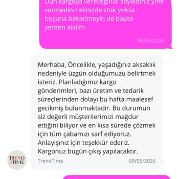 208573137337 Numaralı Siparişte Teslimat Gecikmesi Ve Sürekli Oyalama