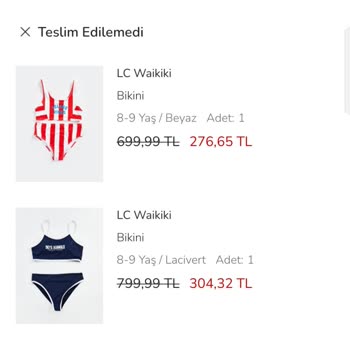 LCW Ve Hepsijet'ten Kampanyalı Çocuk Bikinileri İadesi Ve Açıklama Talebi