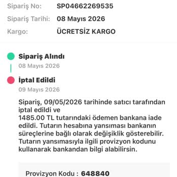 Satıcının Bildirimsiz İptali Ve Engellemesi