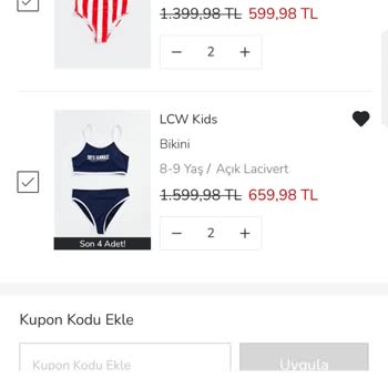 Kampanyalı Çocuk Bikini Siparişlerimin Teslim Edilmemesi Ve Açıklama Eksikliği