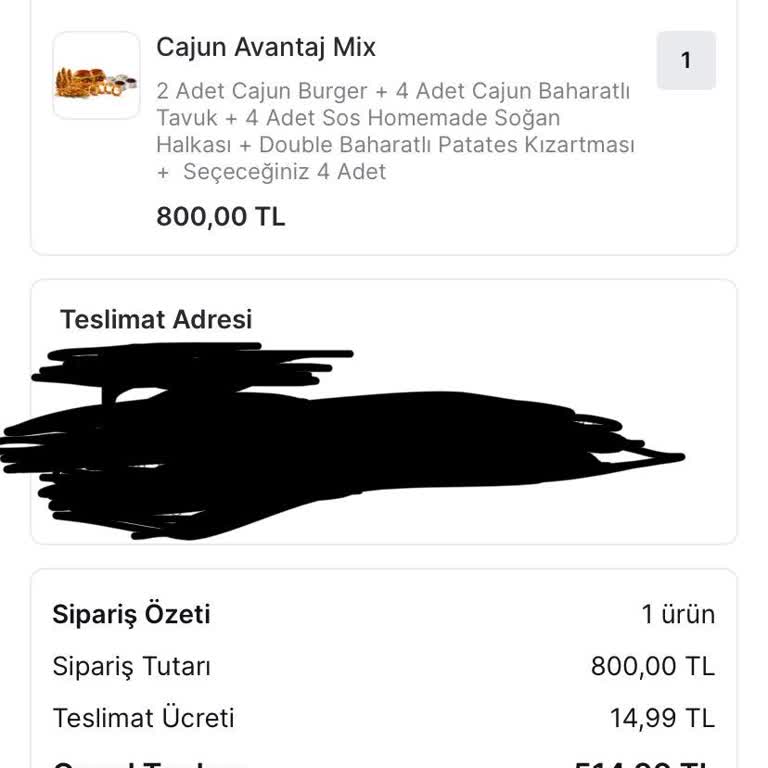 Migros Yemek'te Yanlış Sipariş, Destek Yok, İade Talebi