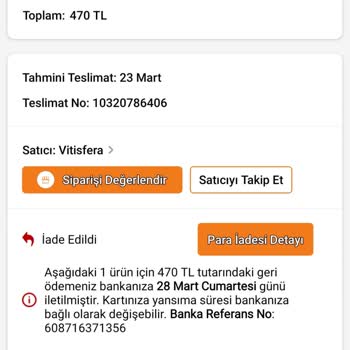 Kargo Karışıklığı Nedeniyle Trendyolmilla Pantolon Ücretim İade Edilmedi