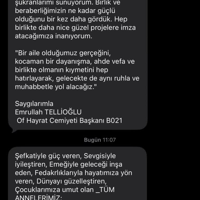 Ofhayratder Adına Hattıma Mesaj Gelmesi
