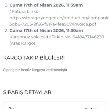 Organic Scarfs Kargo Takip Bilgisi Ve İletişim Eksikliği Nedeniyle Sipariş İadesi Talebi