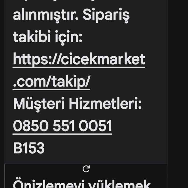 Çiçek Market 739 TL Ödeme Yapılan Sipariş Teslim Edilmedi Ve İletişimsiz