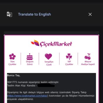 Teslim Edilmemiş Orkide Siparişi Ve Yanıltıcı Teslim Bildirimi
