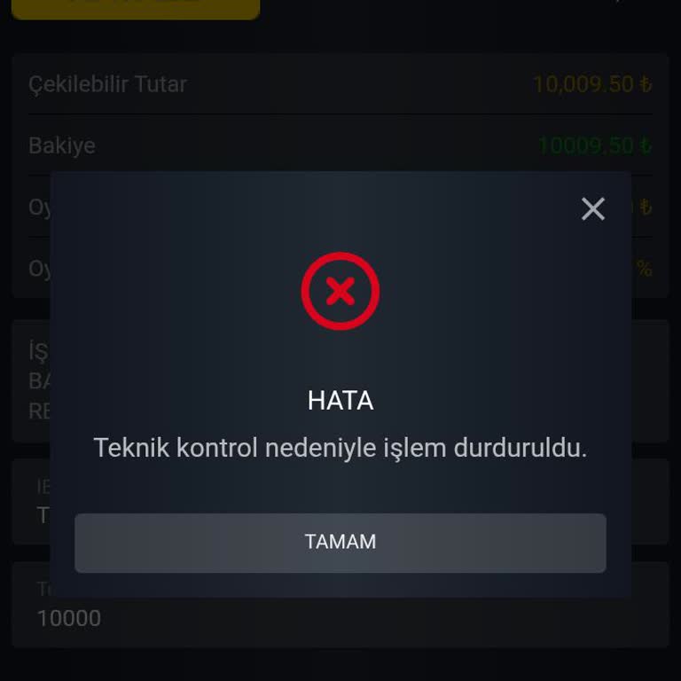 10.000 TL Kazancım Çekilemedi, Canlı Destek Yardımcı Olmuyor