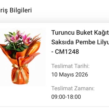 Görseldeki Çiçeğe Uymayan Ürün Ve Cevapsız Müşteri Hizmetleri