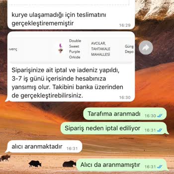 Anneler Günü Çiçek Siparişimin Bildirimsiz İptali