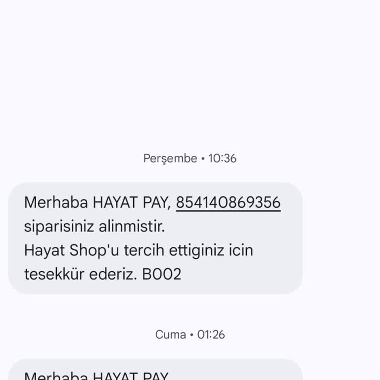 Hayat Shop (Hepsiburada) Siparişin Kargo Şirketi Ve Takip Numarası Bilgisi Sağlanmadı