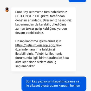 Orisbet’in Bonus Sözünü İhlali Ve Hesap Kapatma Talebimin Reddine Şikayet