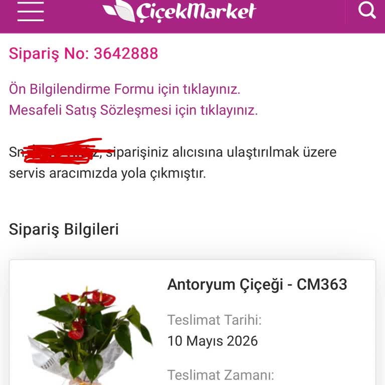 Teslim Edilmemiş Siparişe İptal Ve İade Talebi
