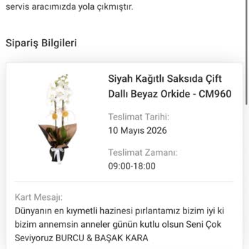 Anneler Günü Çiçeğinin Teslim Edilmemesi Ve Müşteri Temsilcisine Ulaşılamaması