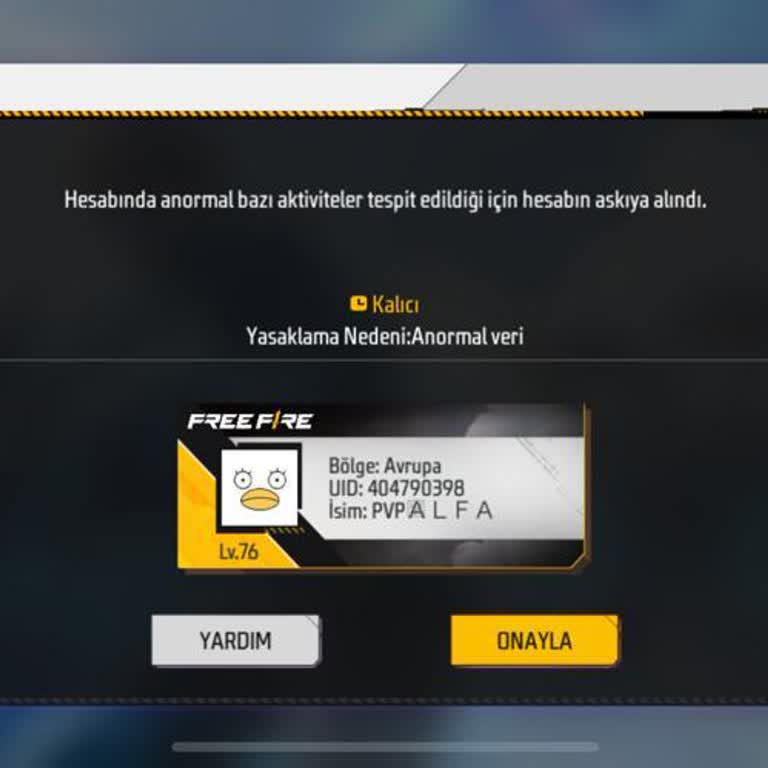 Hesabım Yanlışlıkla Kalıcı Ban Yedi, Geri Açılmasını Talep Ediyorum