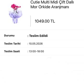 Teslim Edildi Görünen Orkide Müşteriye Ulaşmadı Ve İade Talebi