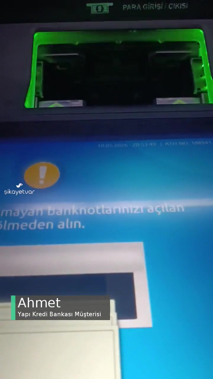 Yapı Kredi Bankası ATM Para Almıyor videonun kapak resmi