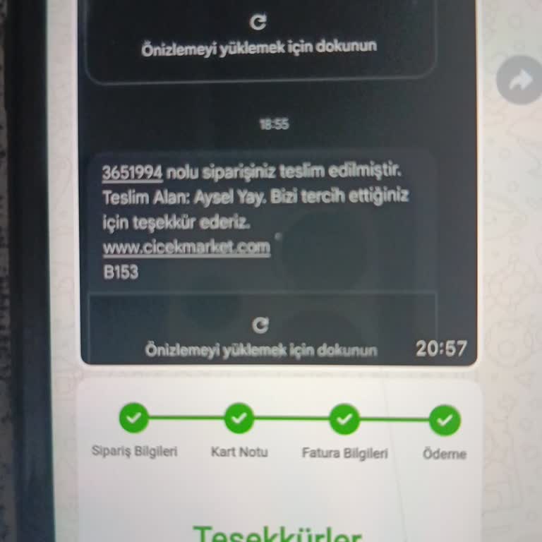 Anneler Günü Siparişi Teslim Edildi Gösterilmesine Rağmen Gelmedi