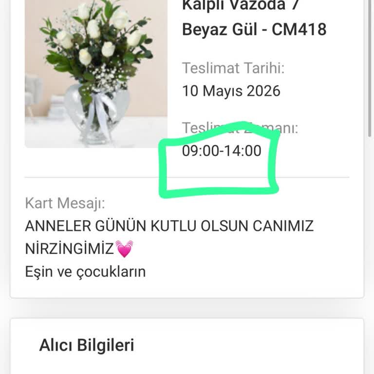 Özel Gün İçin Teslim Edilmeyen Çiçek Siparişine İade Ve Açıklama Talebi