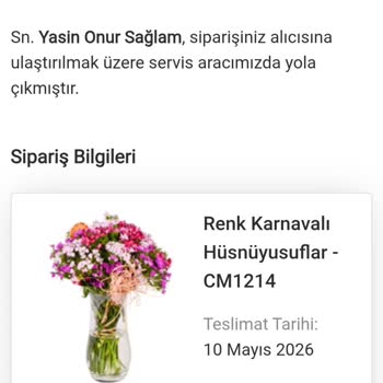 Anneler Günü Çiçek Teslim Edilmedi Ve Açıklama Yok