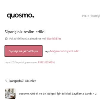 Quosmo.co Yanlış Ve Eksik Ürün Gönderimi