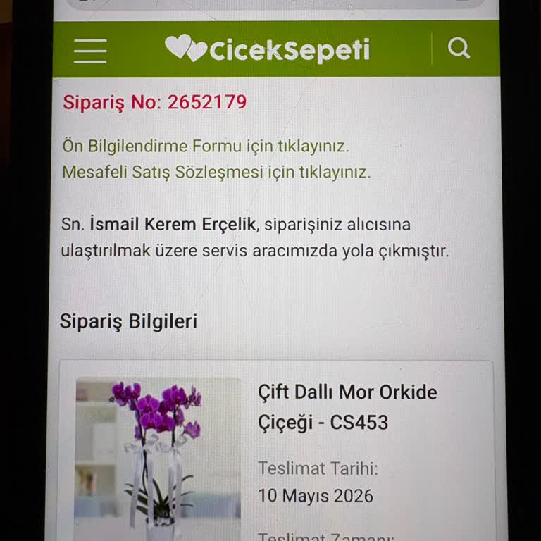 Çiçek Sepeti Anneler Günü Siparişim Gecikti Ve Müşteri Hizmetleri Yanıt Vermiyor