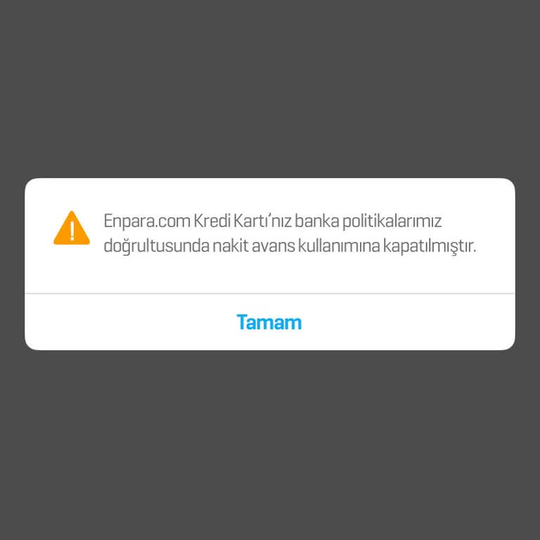 Nakit Avans Özelliği Açılmadığı İçin Mağduriyet Yaşıyorum