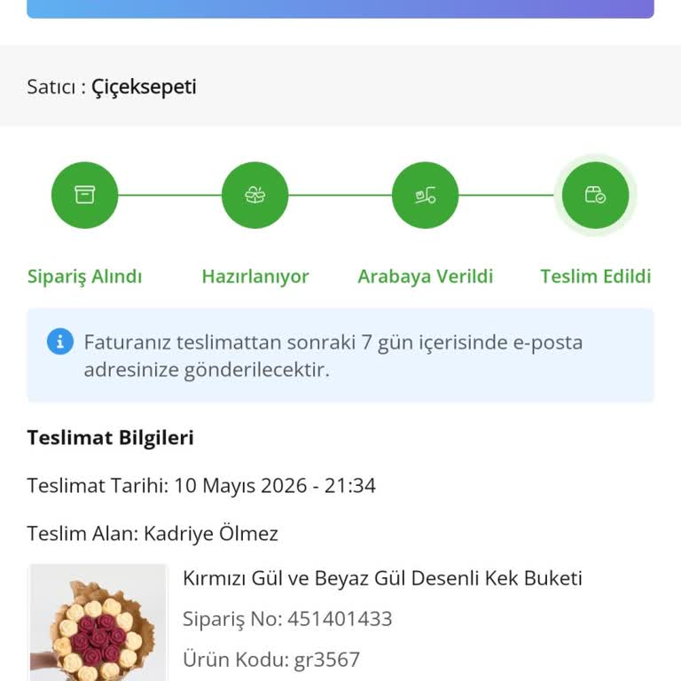 Çiçek Sepeti Sistemde Teslim Edildi Görünen Sipariş Gerçekten Ulaşmadı