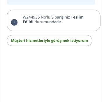 Teslim Edilmemiş Çiçekler Sistem Tarafından Teslim Edildi Gösteriliyor