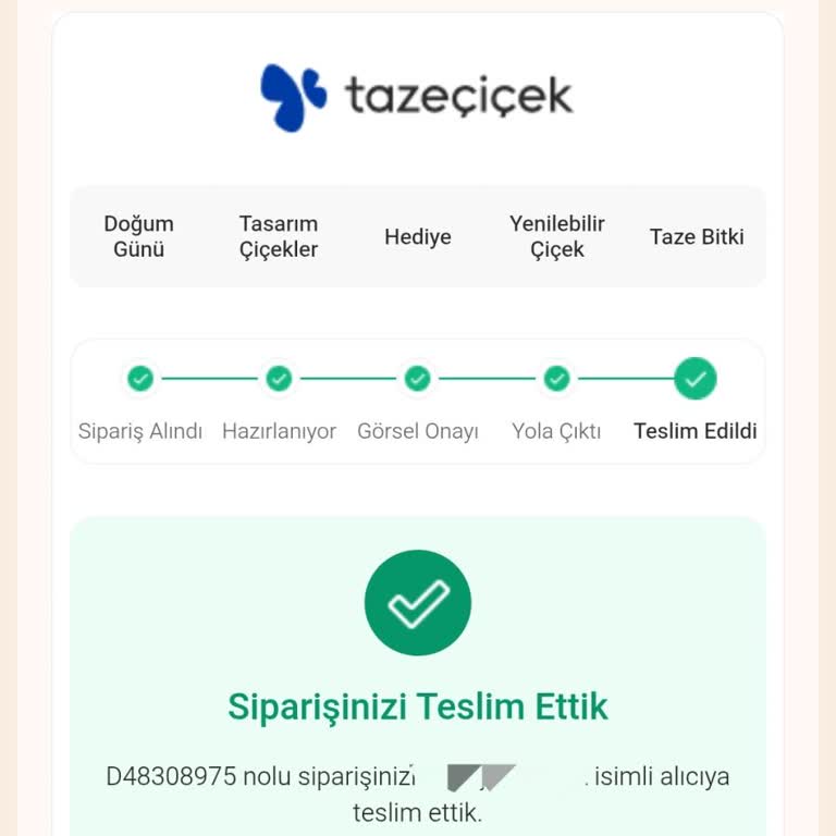 Teslim Edilmediği İddia Edilen Siparişin İadesi Ve Açıklama Talebi
