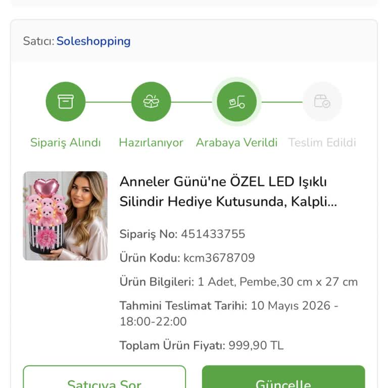 Anneler Günü Hediye Kutusunun Teslim Edilmemesi Ve Müşteri Hizmetlerine Ulaşılamaması
