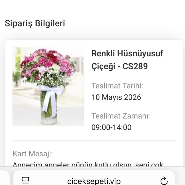 Ciceksepeti.Vip Yanlış Çiçek Gönderildi, Cevapsız Müşteri Hizmetleri