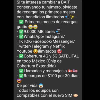Bait, cambio de portabilidad sin mi consentimiento, exijo reversión