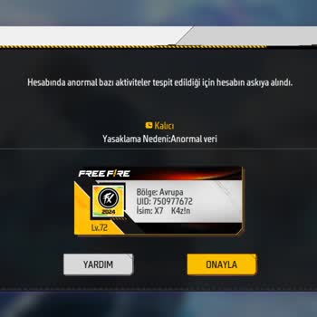 Garena'ya Haksız Kalıcı Ban İtirazı