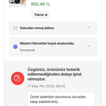 Stok Sorunu Nedeniyle Anneler Günü Hediyem İptal Oldu
