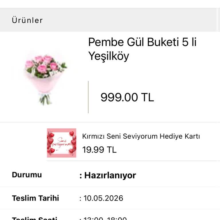 Anneler Günü Çiçek Siparişi Teslim Edilmedi, İade İstiyor