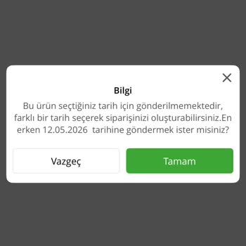 Aynı Gün Teslimat Seçeneği Çalışmıyor