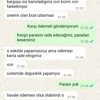 Küçük Gelen Ürün İçin Ücretsiz İade Ve 300 TL Kargo Ücreti İtirazı