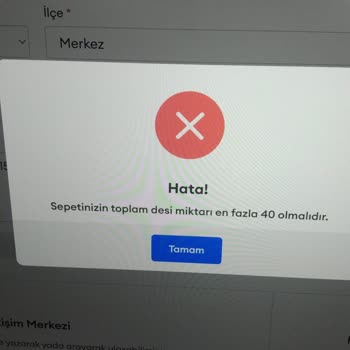 Eskişehir Teslimatı Seçilemediği Ve Sepet Desi Hatası Online Satın Alımını Engelliyor
