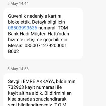 Sanal Kart Bloke Ve Mobil Uygulama Giriş Sorunu