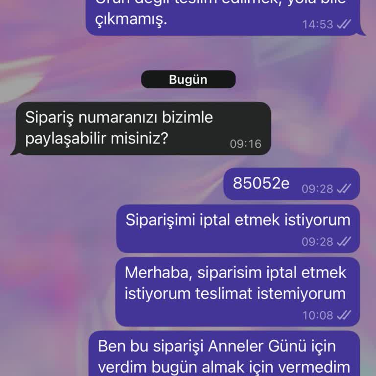 Ankara’da Anneler Günü Çiçeği Zamanında Teslim Edilmedi Ve İptal Edilemiyor