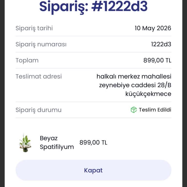Sipariş Belirtilen Saatte Teslim Edilmedi Ve Teslim Edildi Olarak Gösterildi